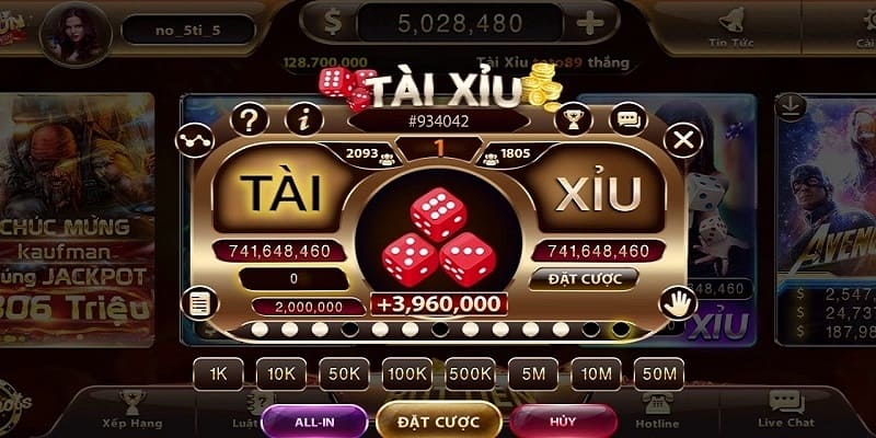 Tổng điểm quyết định tài hay xỉu