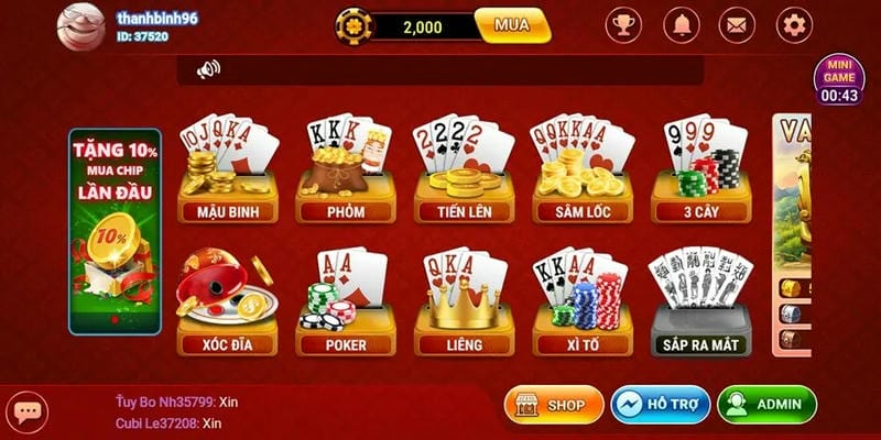 Trải nghiệm tất cả kho game tại nhà cái